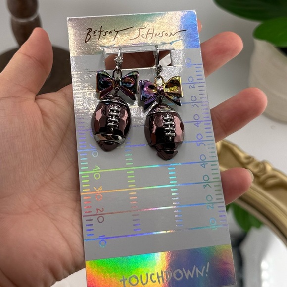 Betsey Johnson Touchdown Football Drop Earrings 🏈 - Picture 5 of 6